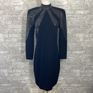 ST.John Santana Knit Beaded Sweater Dress
